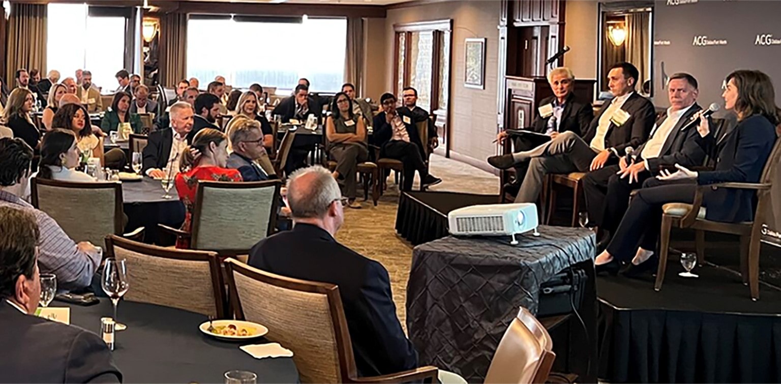 Business professionals attending the Association for Corporate Growth Midwest Capital Connection in Cincinnati