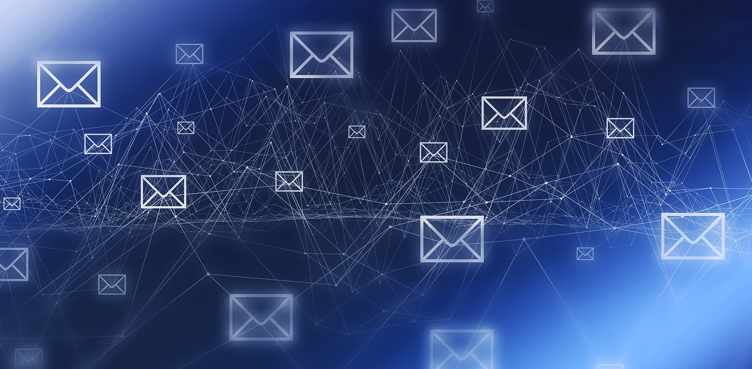 Email icons in connection matrix