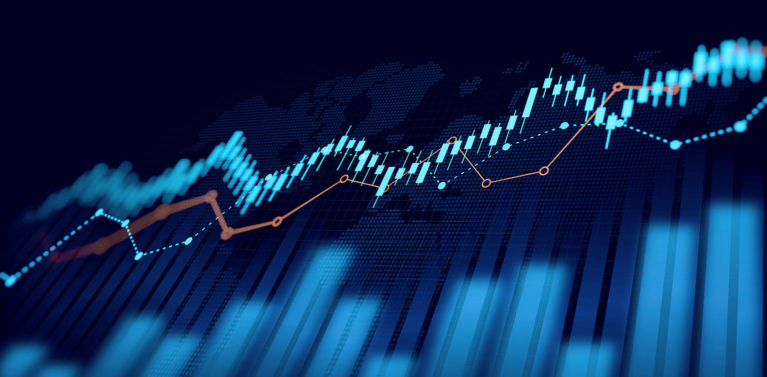 Digital display showing financial data