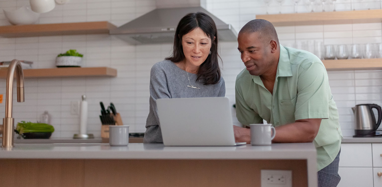 A couple assesses their future financial prospects and conducts financial planning