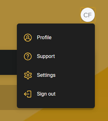 An image of the profile selection section of online banking