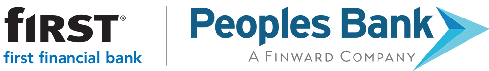 logos of First Financial Bank and Peoples Bank, a Finward company
