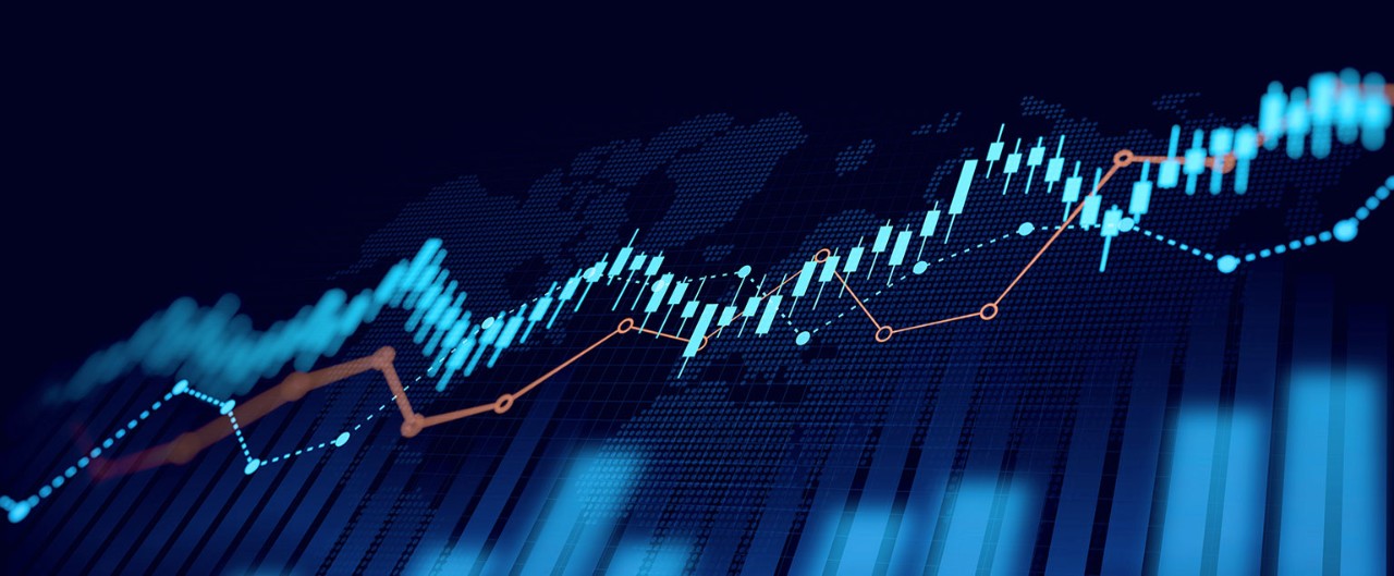Digital display showing financial data